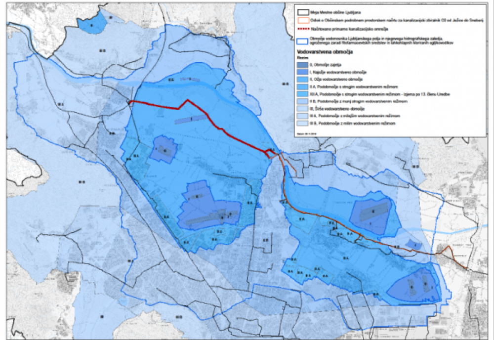 Uredba o vodovarstvenem območju za vodno telo vodonosnika Ljubljanskega polja, s prikazom kanala C0, 2004-2015 (Ur.l.RS št. 120/04, 7/06, 1/12, 44/12 in 48/15)  in 2015 (Ur.l.RS št. 43/15)